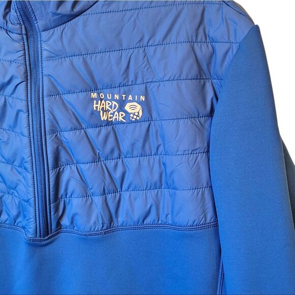 Mountain Hardwear Men's Blue Puffer Quarter Zip Size L - Picture 4 of 6